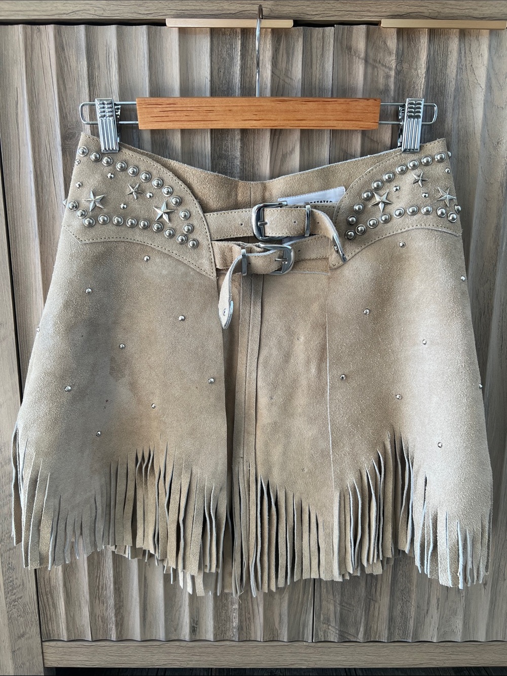 Understated Leather Paris Texas Chapskirt - M